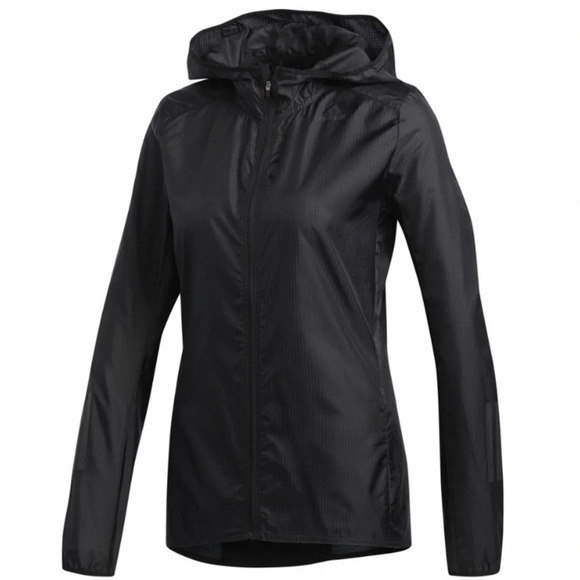 NWT Adidas Own The Run Response Windbreaker Jacket Size Large black light weight - Picture 2 of 12